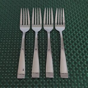 Reed & Barton BENSON Salad Forks Lot Set of 4, 18/10 Stainless Glossy